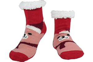 BenSorts Kids Slipper Socks Girls Boys Warm Fuzzy Fleece Christmas Socks Gift Stocking Stuffers