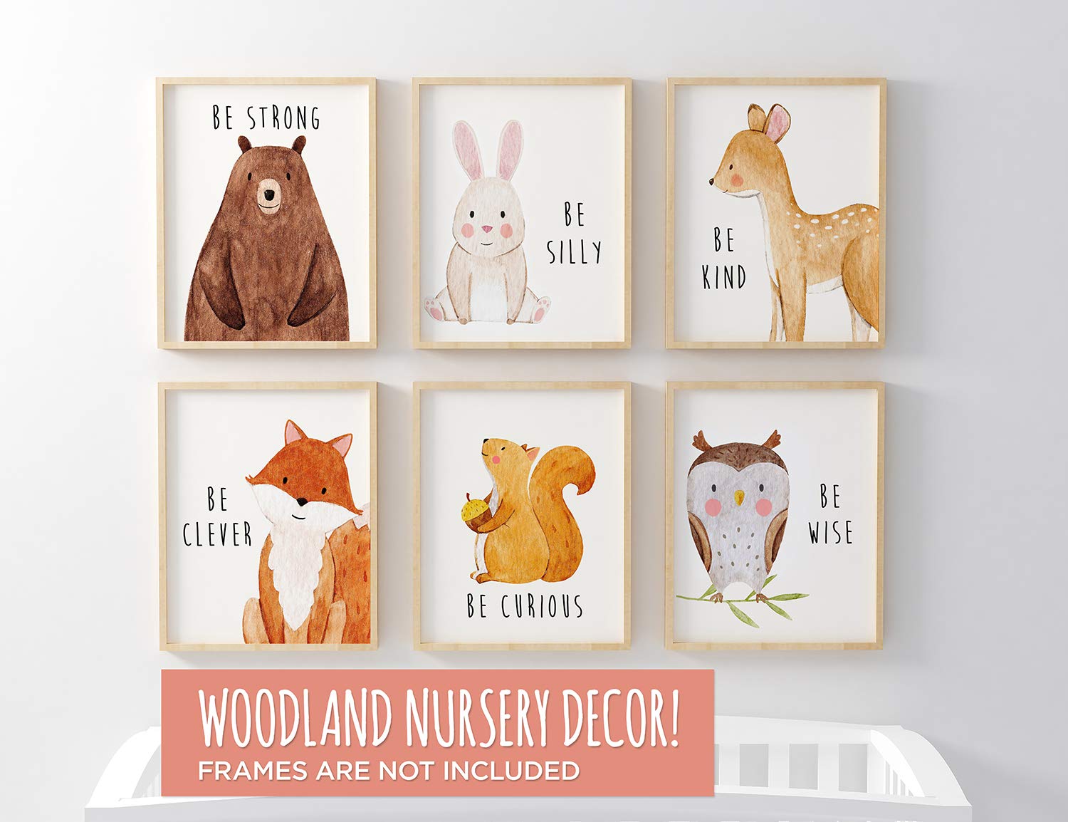 Woodland Nursery Decor, Nursery Wall Art, Woodland Decor, Baby Wall Decor, Nursery Wall Decor, Woodland Nursery Decor for Boys, Baby Animal Pictures for Nursery, Set of 6 – 8x10": Baby