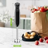 Bonsenkitchen Hand Blender 300W Immersion Stick Blender 2 Speeds HB3201 Black view 5