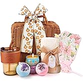 NANJUNTECH Bath Bomb Gift Set Birthday Gifts for Women,Unique Valentine's Day/Mothers Day Gifts,Spa Relaxation Self Care Gifts Basket for Her,Mom,Sister,Girlfriend,Wife,Friend