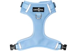 Lucy & Co. The Denim No-Pull Dog Harness – Size Medium – Vest to Stop Pulling & Walk Easy – Comfortable Leash Training Product w/Adjustable Chest & Neck Straps