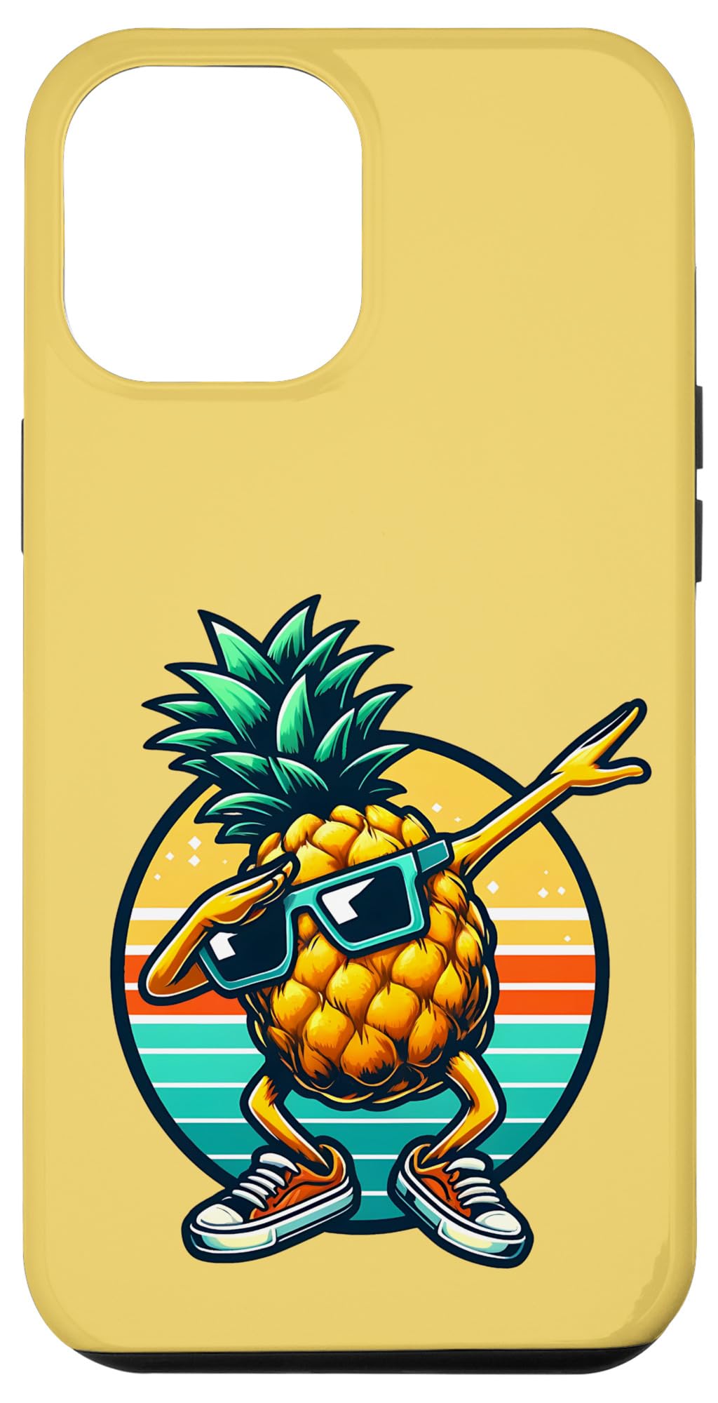 iPhone 12 Pro Max Funny Dab Pineapple Dancing Retro Fruit Meme Case