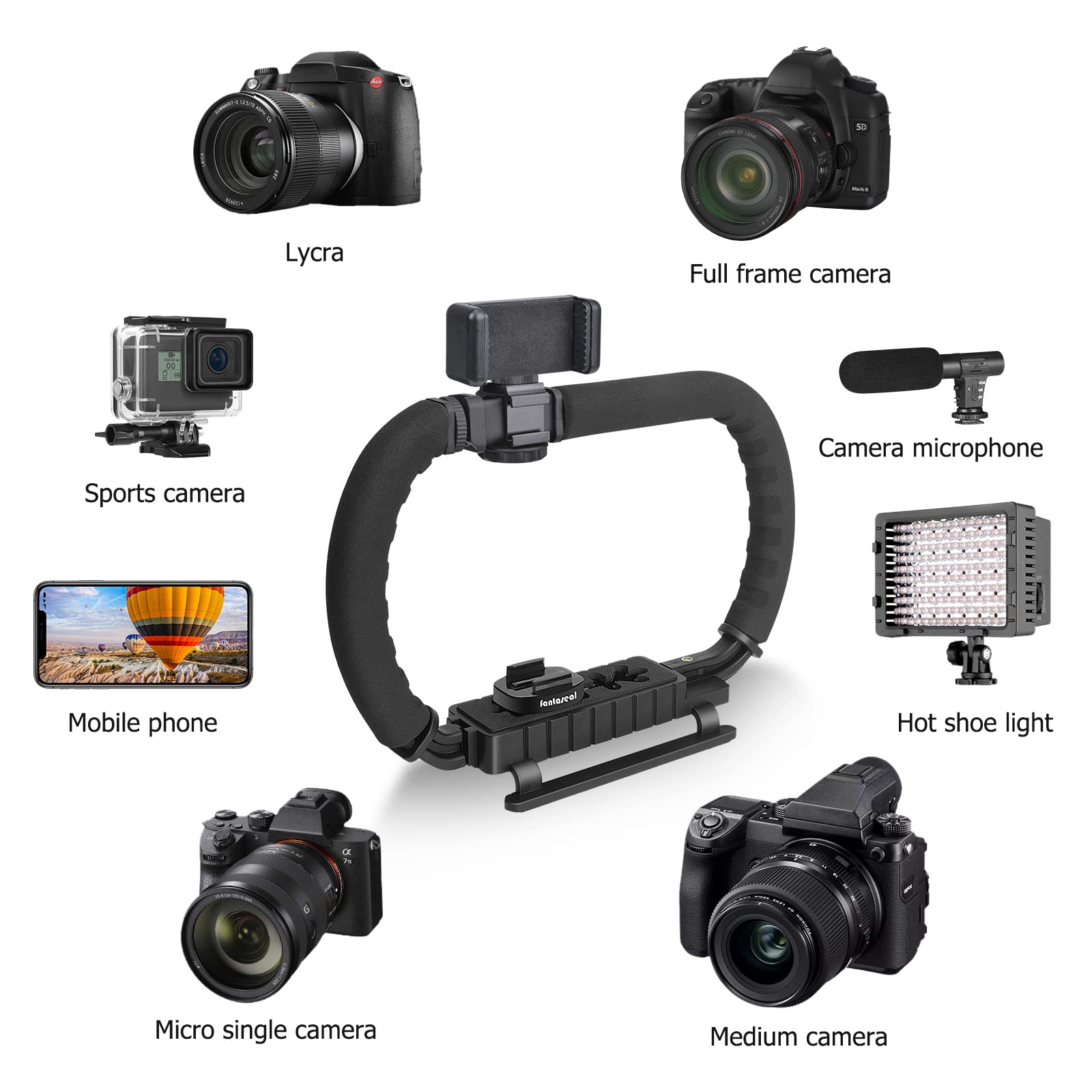 3Shoe DSLR/Mirrorless/Action Camera Camcorder Phone Stabilizer