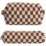 Makeup Bag Cosmetic Bag for Women,1Pcs Large Capacity Makeup Bags and 1Pcs Pencil Case Makeup Brushes Storage Bag Travel Toil