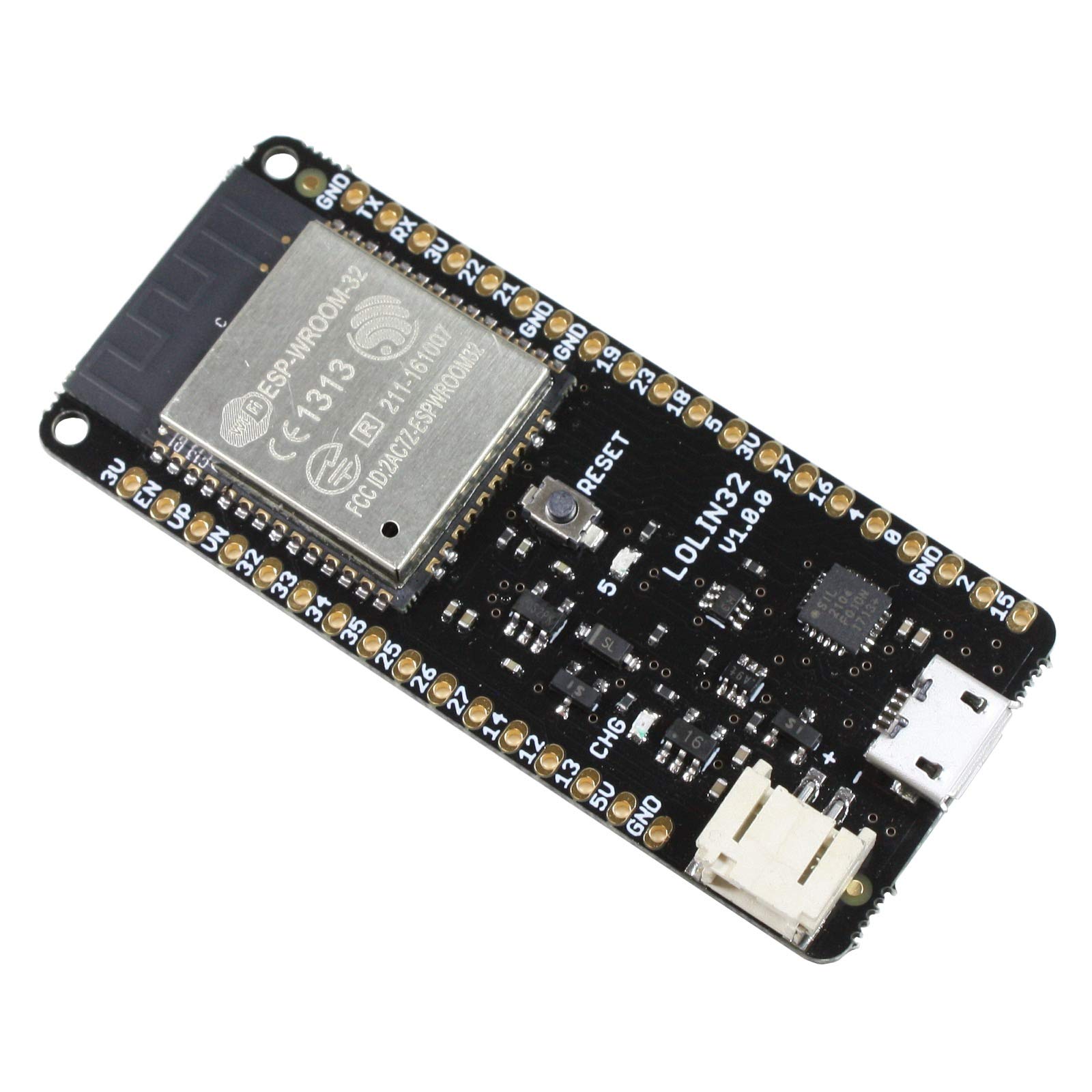 Microcontroller Board LOLIN32 mit ESP32 240MHz Dual-Core, WLAN, Bluetooth/BLE, 4MB Flash, Ladeschaltung, Arduino IDE kompatibel