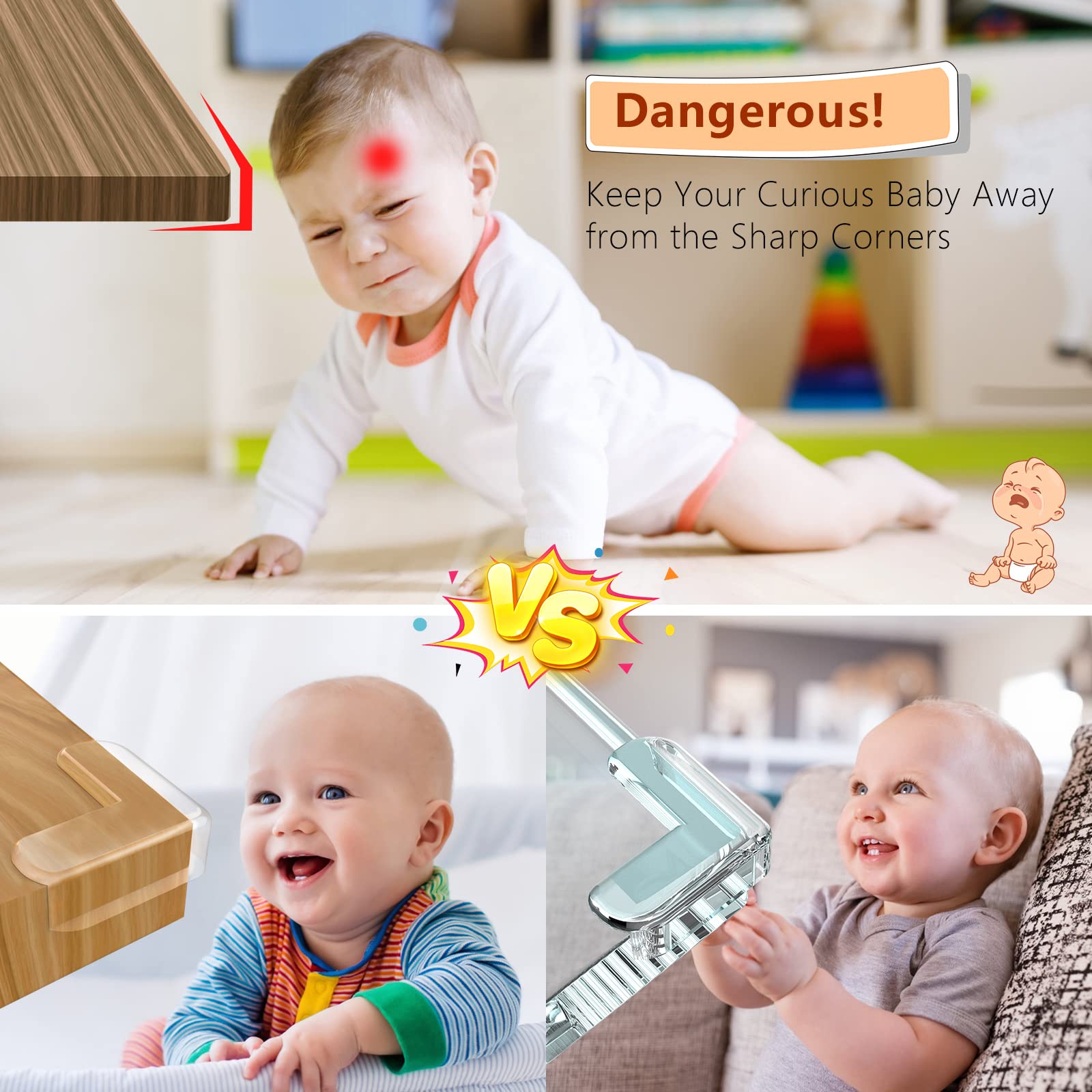 Baby Proofing Corner Protector Baby,8 Pack Table Corner Protectors for Baby Furniture Guards| Baby Proof Corners and Edges Protector, Corner Protecto