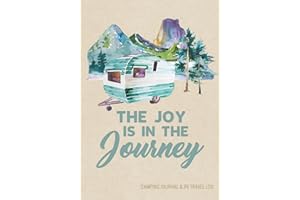 Camping Journal & RV Travel Logbook, Blue Vintage Camper Journey