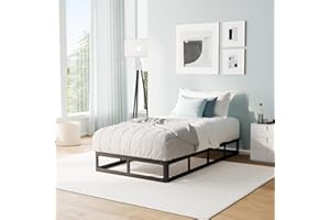 Bednowitz Twin Box Spring，5 Inch Low Profile Metal Boxspring with Non-Slip Fabric Bed Cover, Sturdy Heavy Duty Steel Structure Bed Base, Noise-Free Mattress Foundation, Easy Assembly，Black