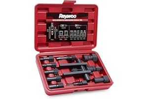 Reywoo Motorcycle Wheel Bearing Puller Set, 10 Piece Blind Hole Bearing Puller Tool Kit for Removing Motorcycle Bearings, 8-25mm Motorcycle Wheel Inner Bearing Removal Tool Set