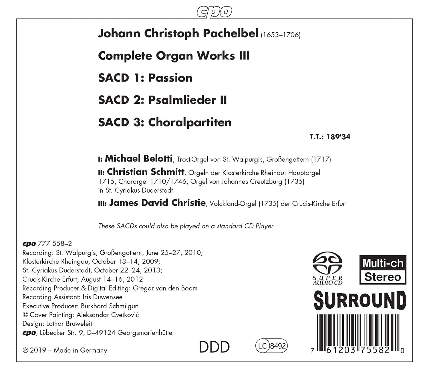 Michael Belotti Christian Schmitt James David Christie Johann