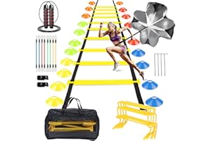 HOTOOLME Agility Training Equipment Set, Soccer Training Equipment for Kids,Football Training Equipment,Agility Ladder Speed Training Equipment