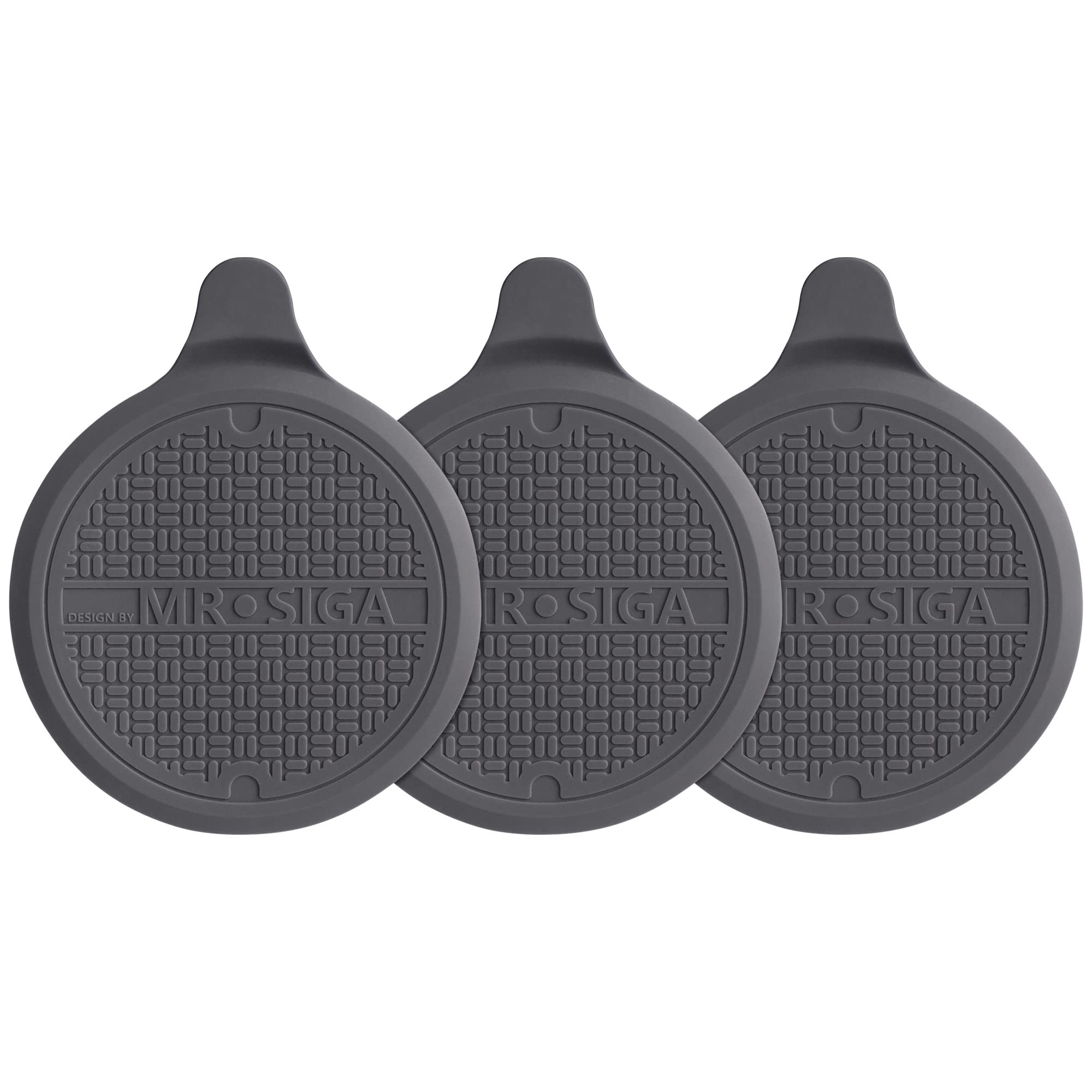 Photo 1 of MR.SIGA Silicone Bathtub Stopper, Drain Stopper for Shower, Sink, 5.1" Diameter, Grey, 3 Pack
