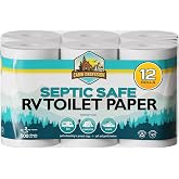 RV Toilet Paper - 12 Pack Septic Safe Toilet Paper 2-Ply Quick Dissolving Camper Tissue Paper Septic Safe to Prevent Clogs - 