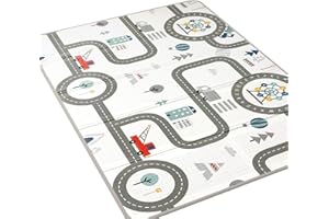 FLAGAV 79x59inch Play Mat for Baby - Extra Large, Non-Toxic, Waterproof Playmat for Indoor and Outdoor Use