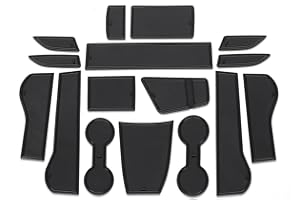 smabee Center Console Liner for 2024 2025 Buick Encore GX Accessories Cup Holder Inserts Door Slot Gate Slot Cup Mat Door Pocket Liners Non-Slip Pad (Black)