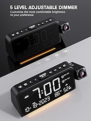 Projection Alarm Clock for Bedroom, Digital Clock