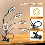 Akynite 7W Clip Desk Light with USB Adapter 48 LED 3 Color 10 Brightness view 4