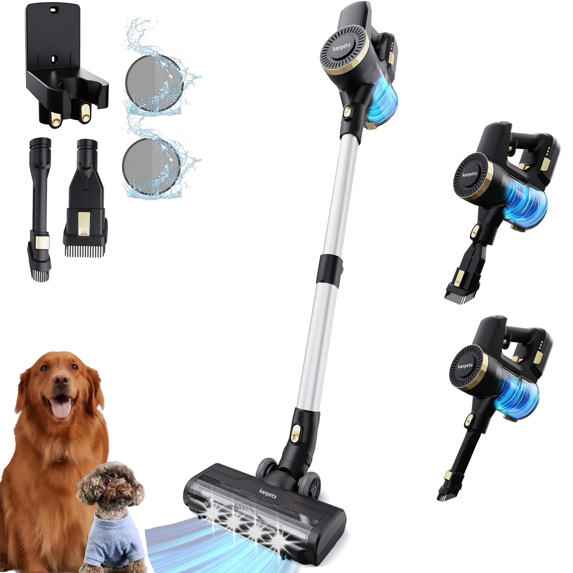Photo 1 of *MISSING CHARGING CORD*
KANPETS Cordless Vacuum Cleaner, 25kPa Utral Powerful Suction, Up to 40 Min, 6 in 1 Lightweight Stick Vacuum Cleaner Optimal Cleaning for Home Car Hardwood Tile Low Pile Carpets