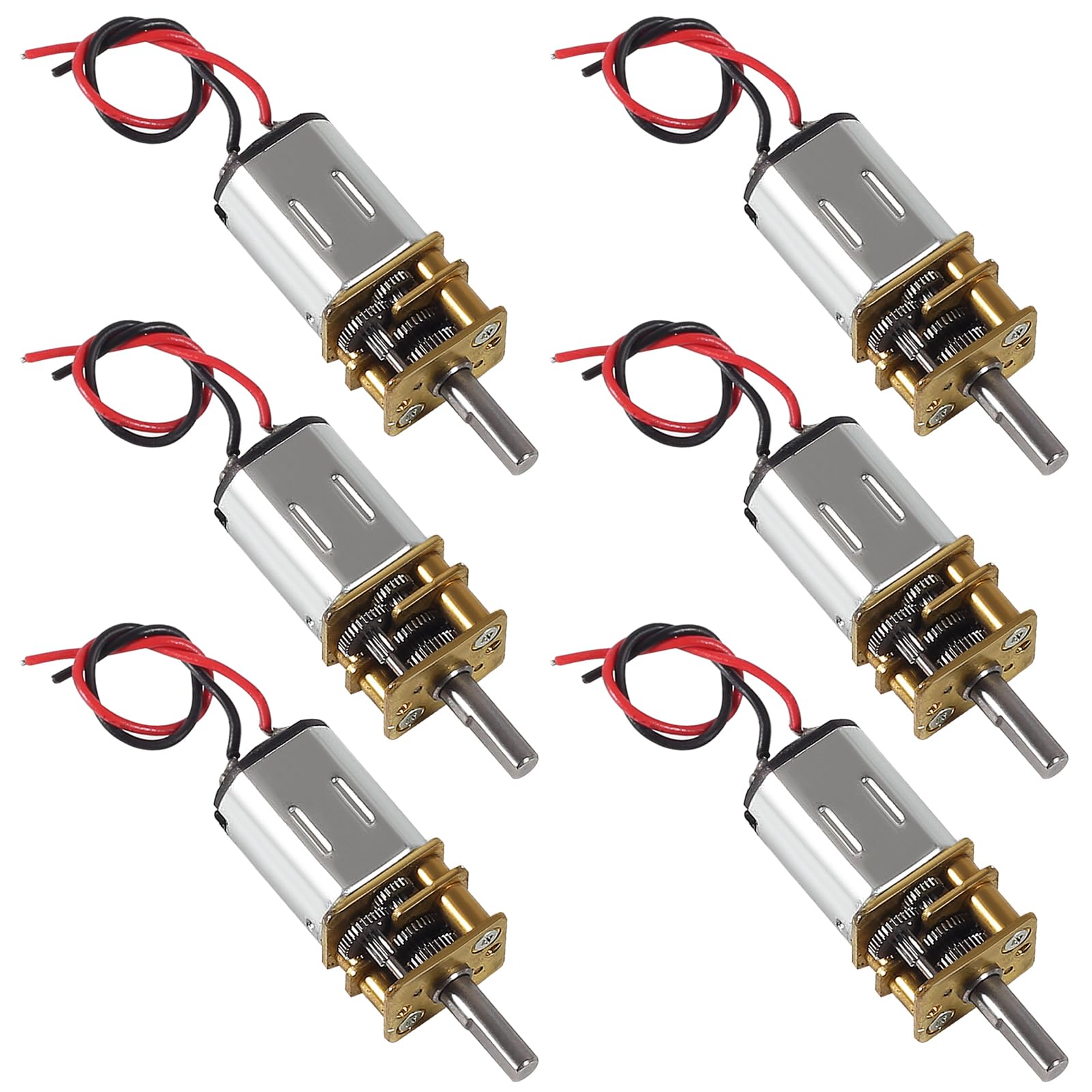 XIITIA 6pcs DC 3V-6V Mini N20 Gear Motor Slow Speed