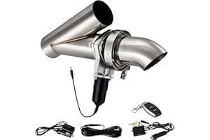 EVIL ENERGY 2.5" Electric Exhaust Cutout Dual Flaps Valve Kit with Remote Controller
