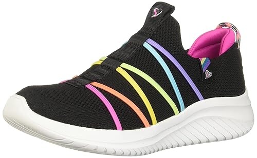 Skechers Ultra Flex 3.0 Sneaker, Black/Multi, 11 US Unisex Little Kid