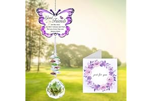 HAKUMATA Good Friend Gifts for Women, Friend Birthday Gifts, Butterfly-Shaped Crystal Ball Sun Catcher, Good Friend Gifts, Friend Birthday Gifts for Women, Gifts for Friends Women, for Friends