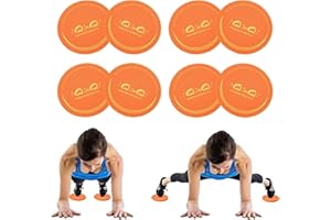 iQinQi Exercise Core Sliders for Working Out, Dual Sided Sliding Discs Use on Hardwood Floors, Workout Glider Discs Abdominal & Total Body Gym Exercise Equipment for Home