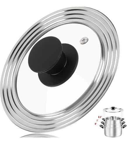 STOBAZA Universal Stainless Steel Pot Lid - Fits 8 To 11 Inch Pots, Pans & Woks (11.5x11.5 Inch)