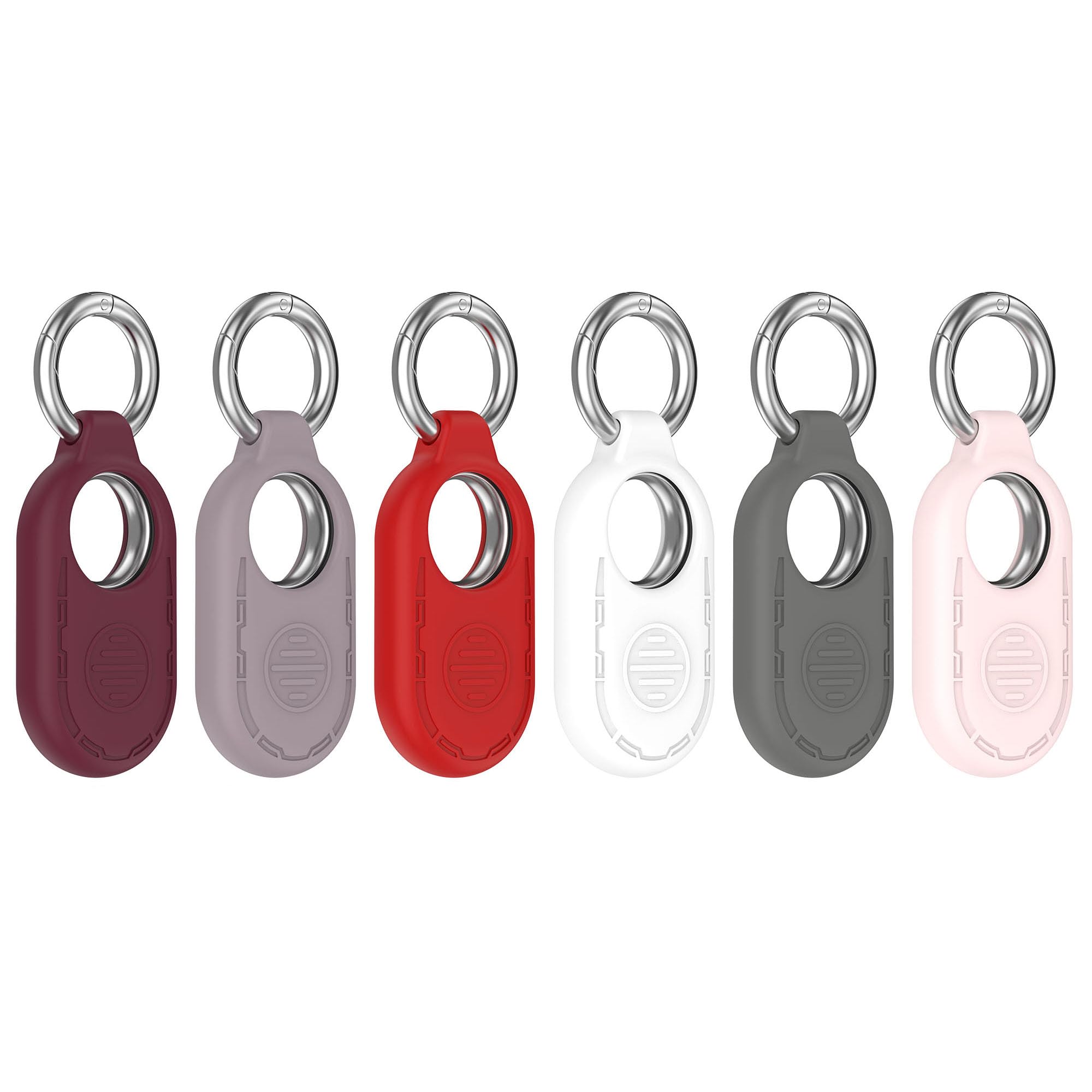 Photo 1 of [6-Pack] Portable Protector Case Compatible with Samsung Smart Tag 2 Tracker Soft Silicone Case Anti-Scratch Lightweight Protective Skin Cover with Key Ring for Smart Tag 2 Finder Keychain Accessory