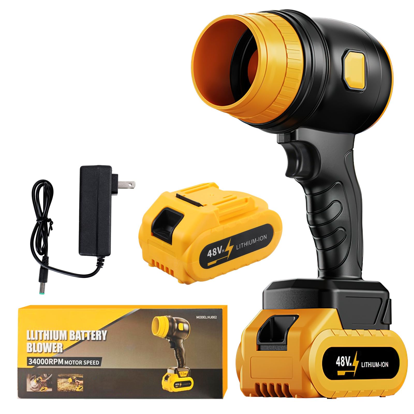 Electric Leaf Blower Cordless, BicycleStore Handheld Air Duster Portable Leaf Blowers with Adjustable Speed Lightweight Dust Cleaner with Charger for Patio Cleaning, Lawn Care, Leaves, Dust