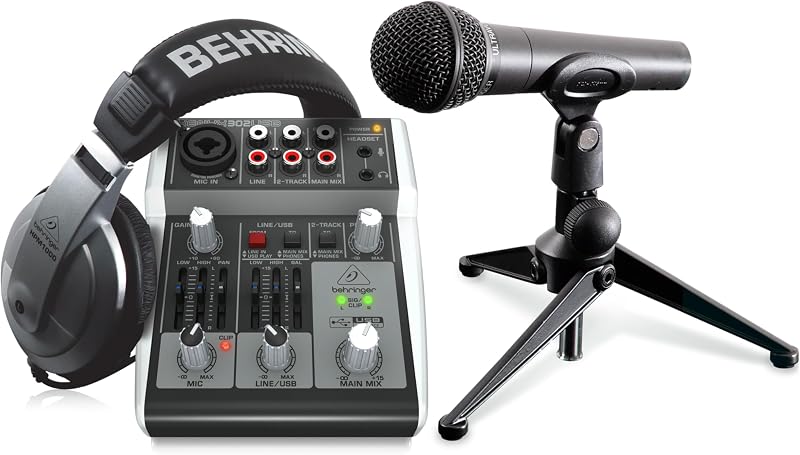 Behringer PODCASTUDIO 2 USB Premium 5-Input Mixer USB Audio Interface