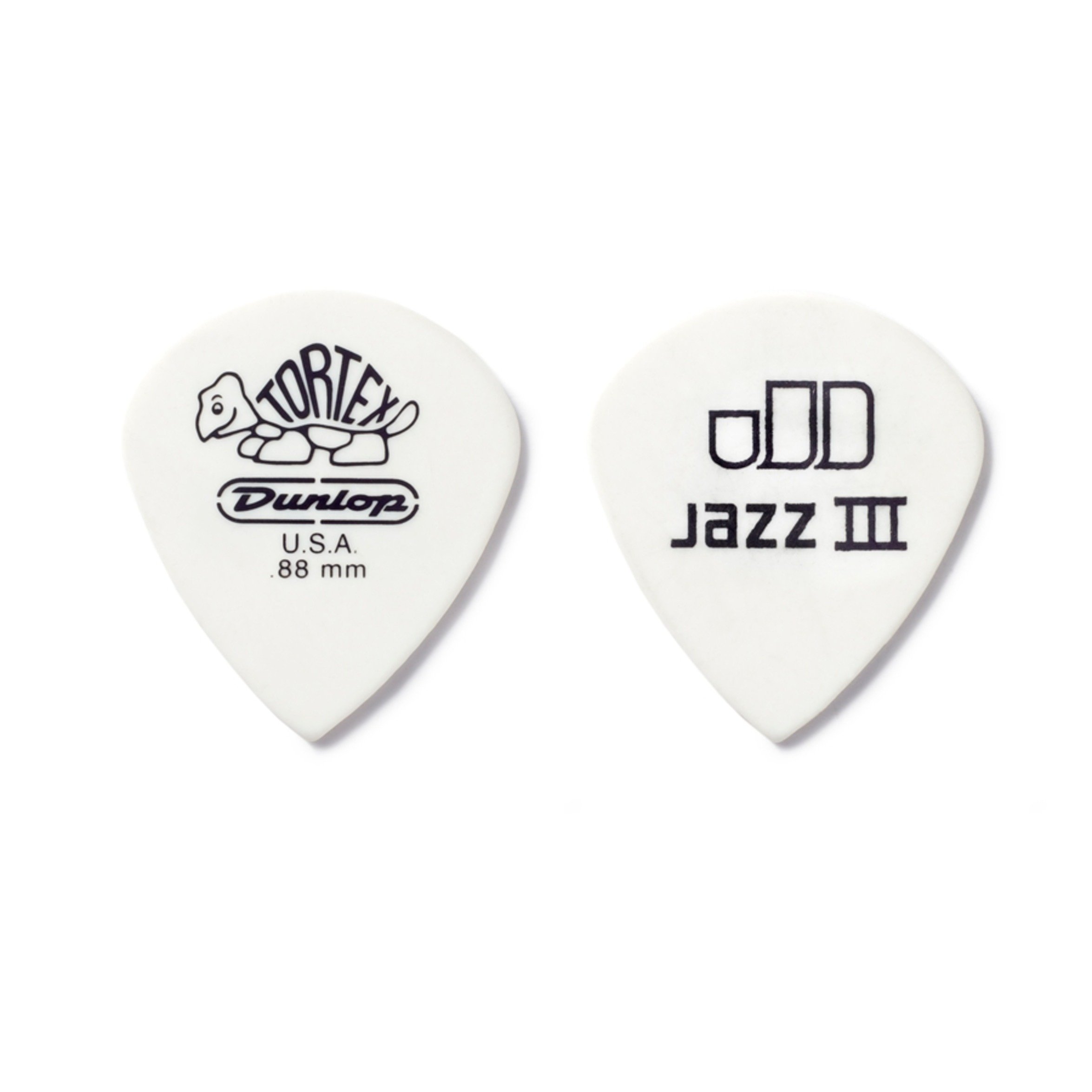 Dunlop 478R1.5 Tortex® White Jazz III, 1.5mm, 72/Bag