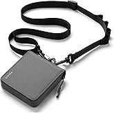 VULKIT Mens Lanyard Bifold Wallet Mens Credit Card Holder Waterproof Fabric RFID Blocking Wallet, with Detachable Lanyard for Outdoor or Daily Traveling, Grey, 11.5 x 11 x 2 cm, Minimalist