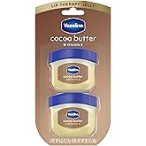 Vaseline Lip Therapy Cocoa Butter Mini Lip Balm For Dry Lips 0.5oz 2ct | Lip treatment helps heal chapped &amp; cracked lips with deep moisture, for natural glossy shine &amp; a protective moisture barrier