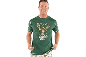 Lazy One Pajama Shirts for Men, Short & Long Sleeve Men's Pajama Tops, Funny PJ T-Shirts, Comfortable Cotton