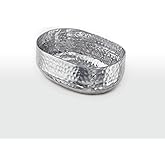American Metalcraft ABHS46 Hammered Aluminum Entrée Basket, Oval, Silver, 25-Ounces