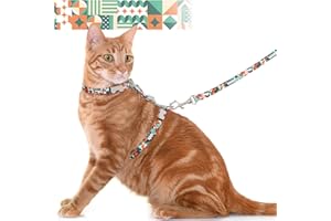 Supet Cat Harness and Leash Escape Proof, Adjustable Cat Leash and Harness Set for Walking, Lightweight Cat Harness for Large Small Kittens