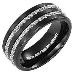 MasonicMan New Mens Black Titanium Masonic Ring
