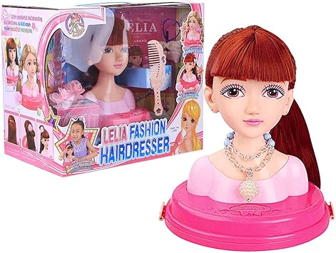 MAJOZ Princess Busto Peinar con Accesorios,Cabeza de muñeca para peinar y maquillar Accesorios de Peinado y Maquillaje incluidos. Apta para niñas Mayores de 3 años: Amazon.es: Juguetes y juegos