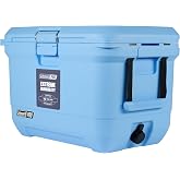 Coleman Pro 45-Quart Hard Cooler with Wheels, Blue Sky | Holds up to 74 cans and ice retention up to 4 days, Rugged Handles for easy transport, Great for Camping, Sporting events