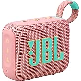 JBL Go 4 - Ultra-Portable, Waterproof and Dustproof Bluetooth Speaker, Big JBL Pro Sound with Punchy bass, 7-Hour Built-in Battery, Made in Part with Recycled Materials (Pink)