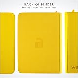Vault X 4 Pocket Trading Card Zip Binder 160 Cards Exo-Tec Yellow view 9