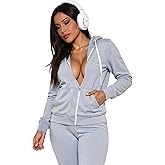 Mlgaril Women 2 Piece Sweatsuit Fall Outfits jogger Tracksuit Sweatpants Sets Casual Long Sleeve Zip Up Hoodie