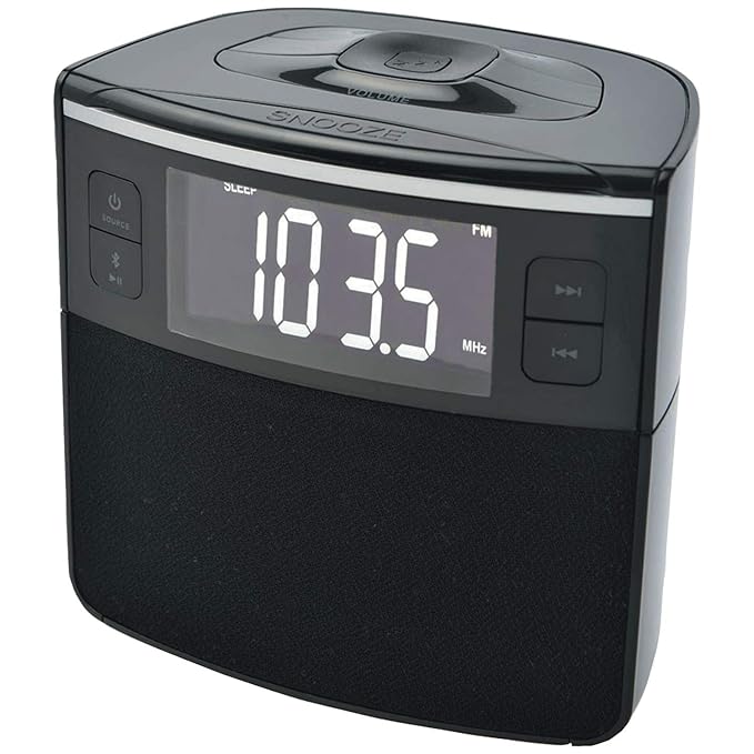 Sylvania Bluetooth Clock Radio with AutoSet Dual Alarm Clock & Usb