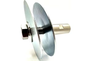 Pro-Graad Stainless Steel 5/8”-11 Angle Grinder Buff Extender Kit, Airway Buffing Polishing Wheel 2-1/4” Extension Shaft, Threaded Arbor Extension Adapter with 4” Steel Airway Safety Flanges