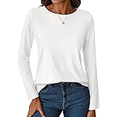 LilyCoco Womens Striped Long Sleeve Shirt Boat Neck Tops Breton Loose Fit Tshirt