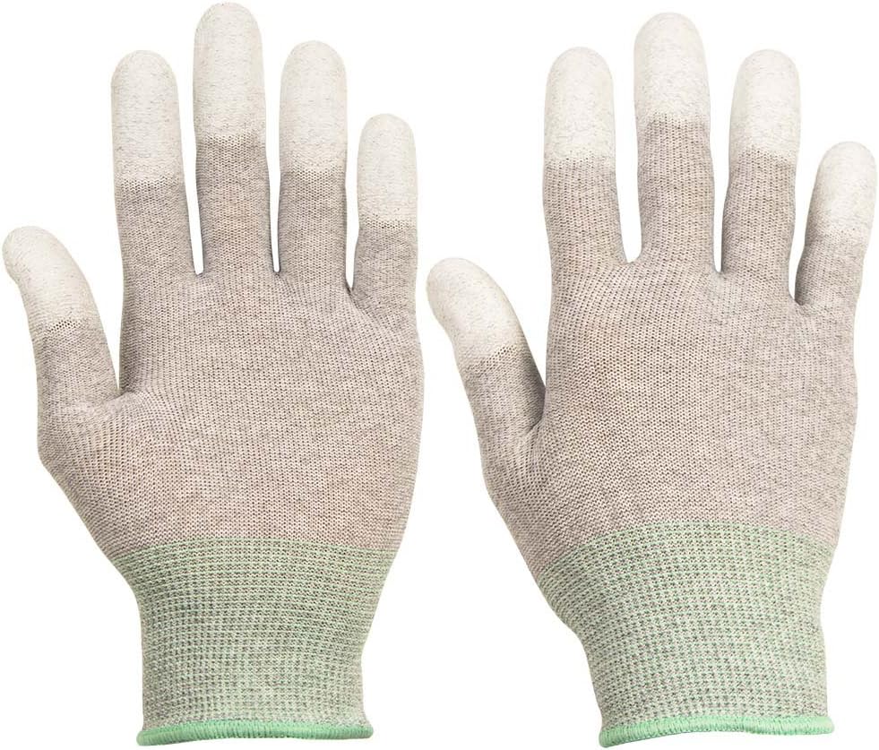 ThxToms ESD Anti Static Gloves, High Resistance Carbon Fiber Protects Your Computer Safe (Small(5 pairs))