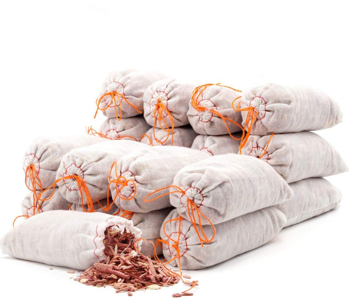 Coolrunner 12 Pack Cedar Sachet Bags, Red Cedar Chips Sachets for Closets, Drawers, Shoes, Clothes Storage Protector