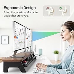 Dual Monitor Stand Riser,LED 2-Tier 39.3 Inch