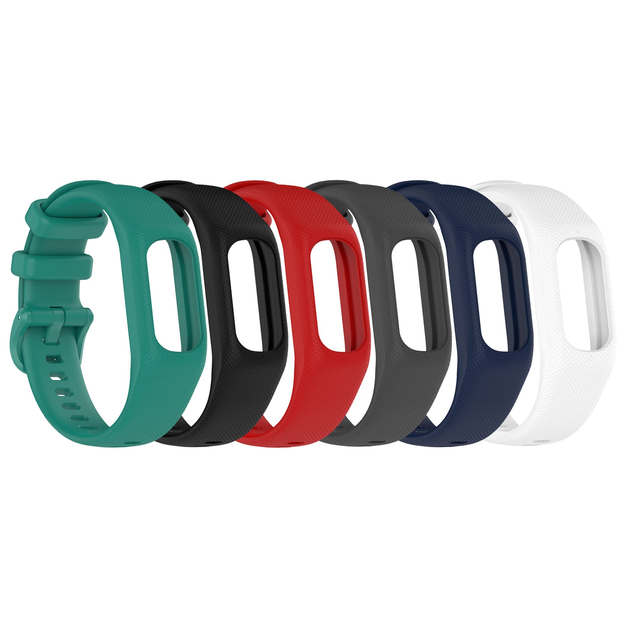 Chofit 6-Pack Straps Compatible with Garmin Vivosmart 5 Strap, Soft Silicone Sport Wristband Replacement Arm Band for Vivosmart 5 Fitness Tracker (Small, 6B)